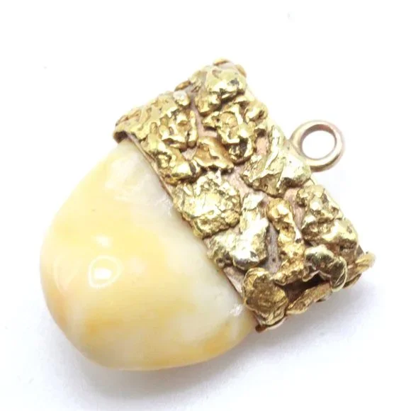 Antique BPOE Order of Elks 22K Gold Elk Tooth Charm Pendant